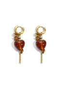 Stainless Steel Drop Earrings Heart Daily Simple Series Women's jewelry
