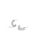 Earrings with zigzag stones