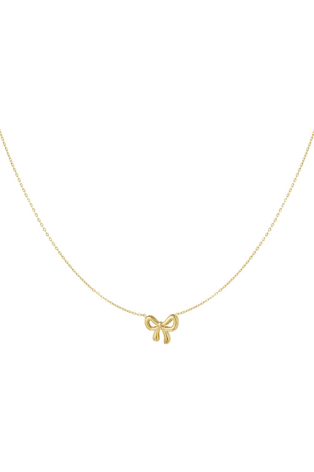 simple bow necklace