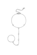 Hand chain with round stones
