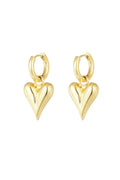 earrings with heart pendants medium