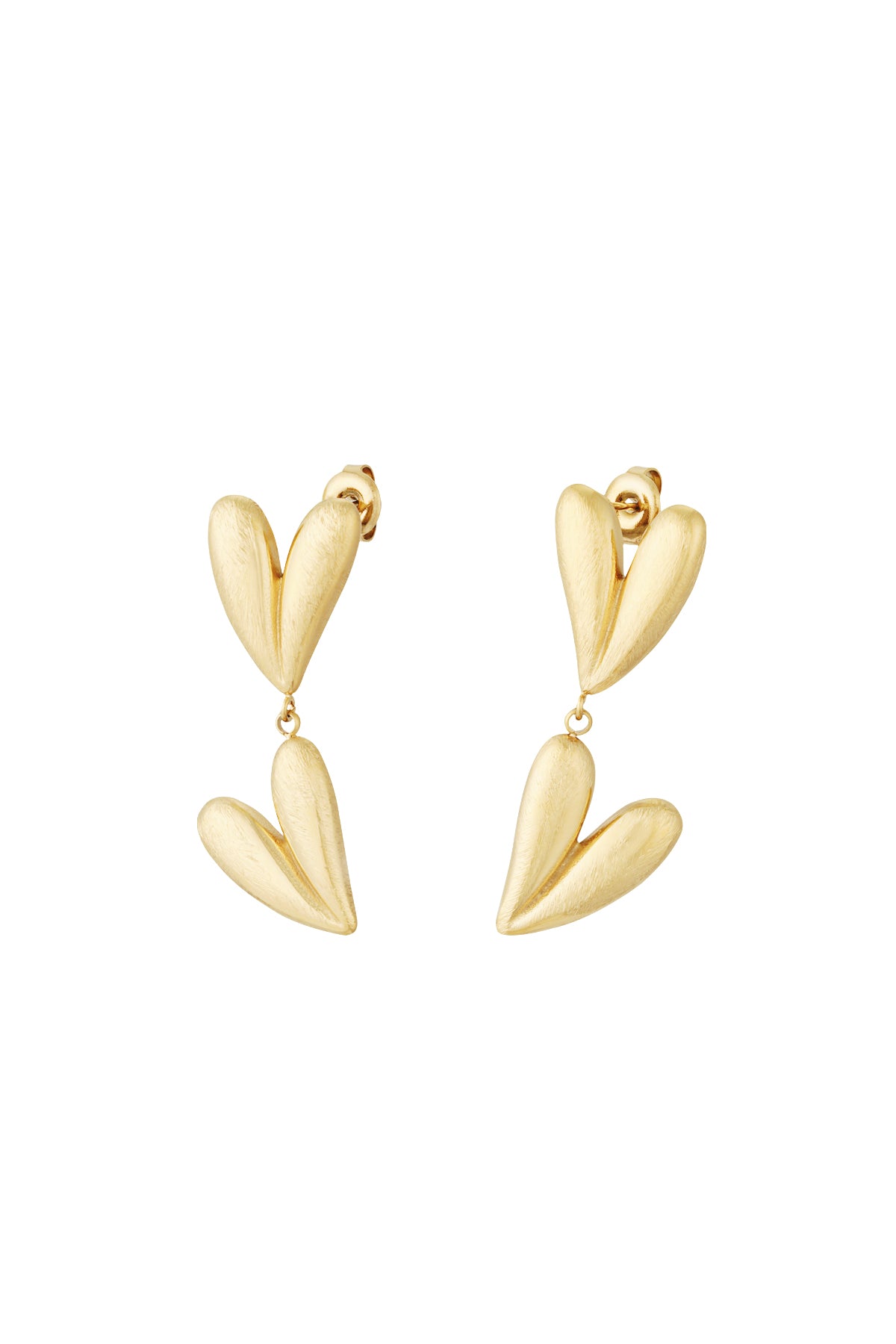 double heart earrings