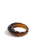 Resin bangle bracelet with studs