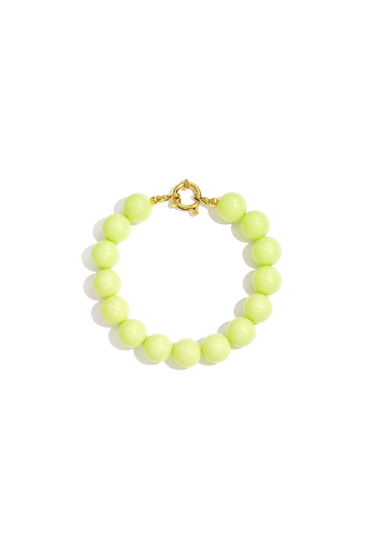 Bracelet with medium beads and front clasp-12mm