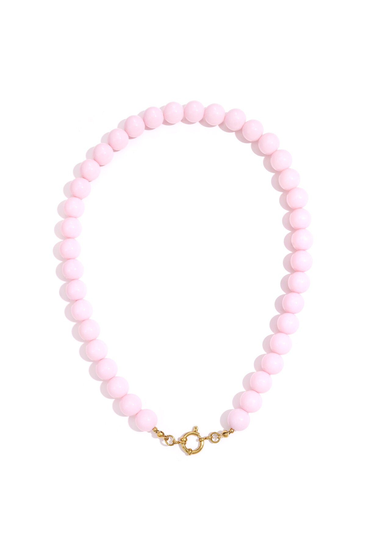 Beaded necklace with front closure - 12mm