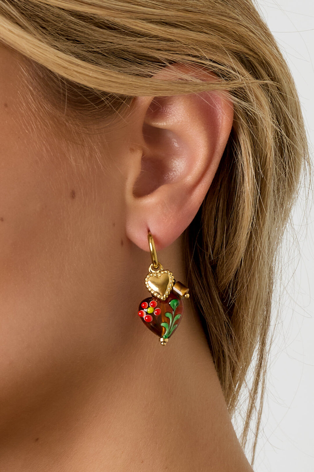 Stainless Steel Drop Earrings Heart Casual Daily Simple Series Women's jewelry