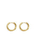 Creoles simple XL Gold Color Stainless Steel