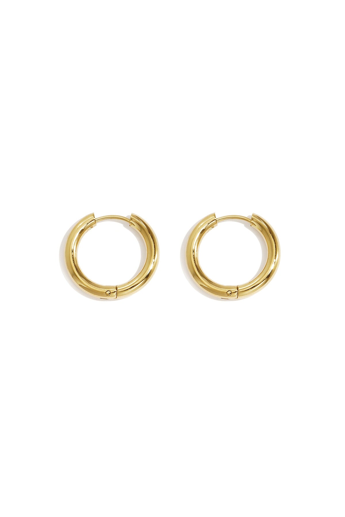 Creoles simple XL Gold Color Stainless Steel