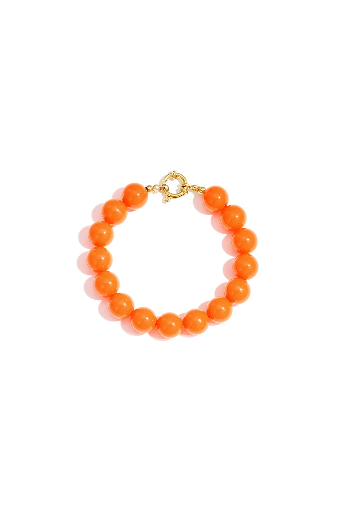 Bracelet with medium beads and front clasp-12mm