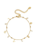 Love bracelet with dangling stones