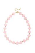 Bead necklace with clover beads